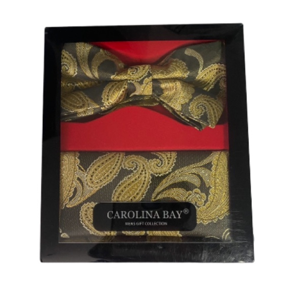 Carolina Bay Bow Tie and Pocket Square Set NEW